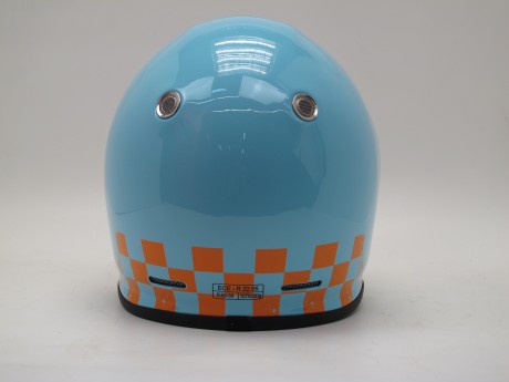 Шлем (кроссовый) Origine VIRGO Danny голубой/оранжевый/чёрный глянцевый (15838611416721)