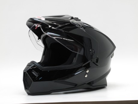 Шлем (мотард) Ataki FF802 Solid черный глянцевый (15844633581756)