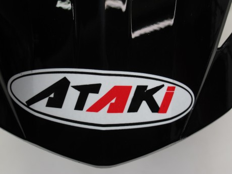 Шлем (мотард) Ataki FF802 Solid черный глянцевый (15844633753652)