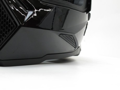 Шлем (мотард) Ataki FF802 Solid черный глянцевый (15844634070506)
