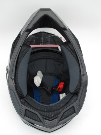 Шлем (мотард) Ataki FF802 Solid черный глянцевый (15844634186571)