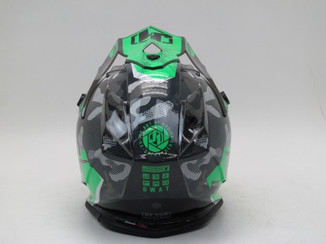 Шлем (кроссовый) JUST1 J32 YOUTH SWAT Hi-Vis зеленый/черный глянцевый (15883555096762)