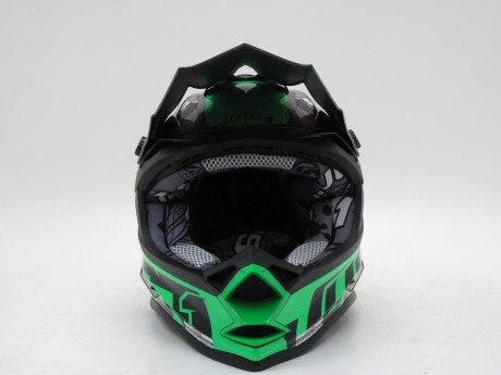 Шлем (кроссовый) JUST1 J32 YOUTH SWAT Hi-Vis зеленый/черный глянцевый (1588355521109)