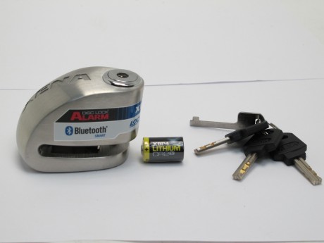 Замок на тормозной диск с сиреной Bluetooth XX6 серебристый (15937986922625)