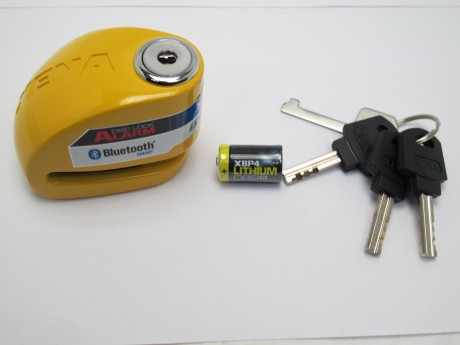 Замок на тормозной диск с сиреной Bluetooth XX6 жёлтый (15937965026581)