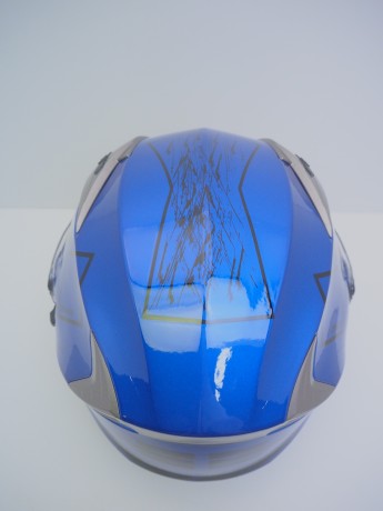 Шлем мото HIZER B208 blue/black (16515919550494)