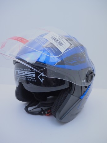 Шлем мото HIZER B208 blue/black (16515919562277)
