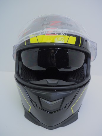Шлем мото HIZER J5318 black/yellow (16515096161797)