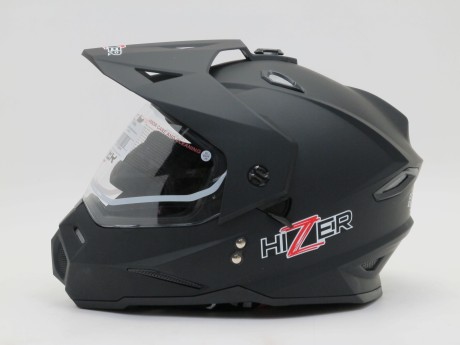 Шлем мото HIZER J6802 #3 matt black (16240199771286)