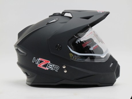 Шлем мото HIZER J6802 #3 matt black (16240199870626)