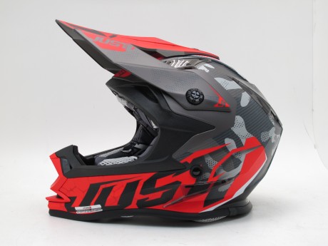 Шлем (кроссовый) JUST1 J32 YOUTH SWAT Hi-Vis красный/черный матовый (15905057210108)