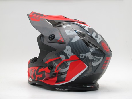 Шлем (кроссовый) JUST1 J32 YOUTH SWAT Hi-Vis красный/черный матовый (15905057223788)