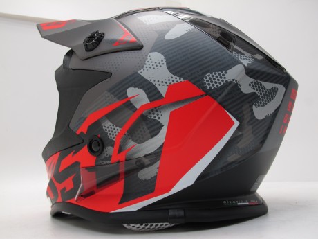 Шлем (кроссовый) JUST1 J32 YOUTH SWAT Hi-Vis красный/черный матовый (1590505736718)