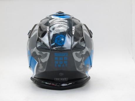 Шлем (кроссовый) JUST1 J32 YOUTH SWAT Hi-Vis синий/черный матовый (1590505453767)