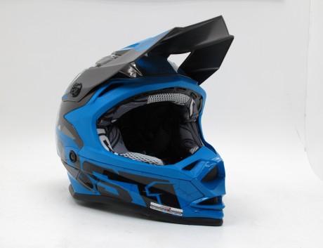 Шлем (кроссовый) JUST1 J32 YOUTH SWAT Hi-Vis синий/черный матовый (15905054646093)