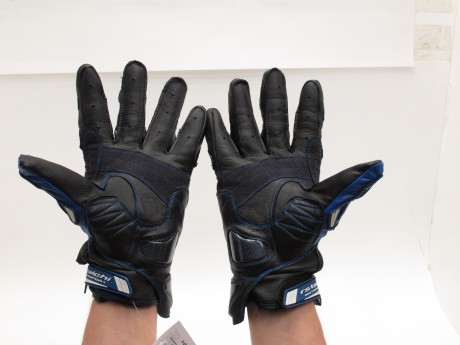 Перчатки кожаные Taichi RST355 black/blue (15917134464145)