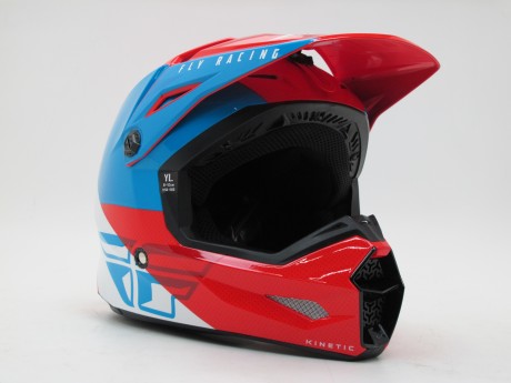Шлем (кроссовый) FLY RACING KINETIC STRAIGHT EDGE красный/белый/синий (16081103250896)