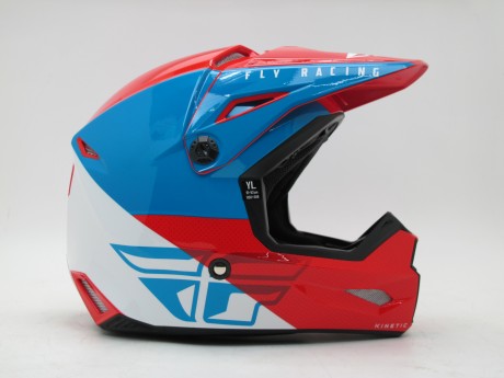 Шлем детский (кроссовый) FLY RACING KINETIC STRAIGHT EDGE красный/белый/синий (16081101843349)