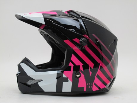 Шлем детский (кроссовый) FLY RACING KINETIC STRAIGHT EDGE розовый/черный/белый (16080509443861)