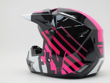Шлем детский (кроссовый) FLY RACING KINETIC STRAIGHT EDGE розовый/черный/белый (16080509448503)