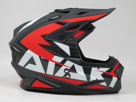 Шлем кроссовый Ataki JK801 Rampage красный/серый матовый (16081319897056)