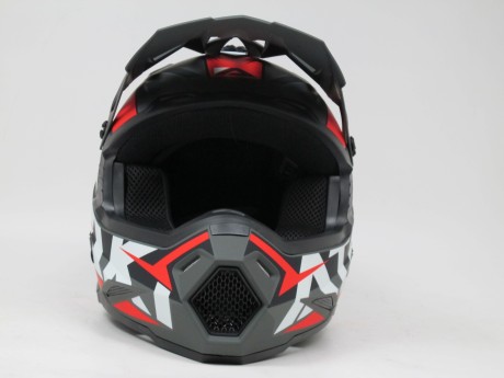 Шлем кроссовый Ataki JK801 Rampage красный/серый матовый (16081319903316)
