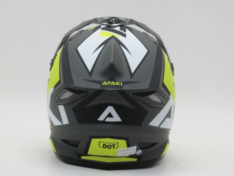 Шлем кроссовый Ataki JK801 Rampage серый/желтый матовый (16081321625426)
