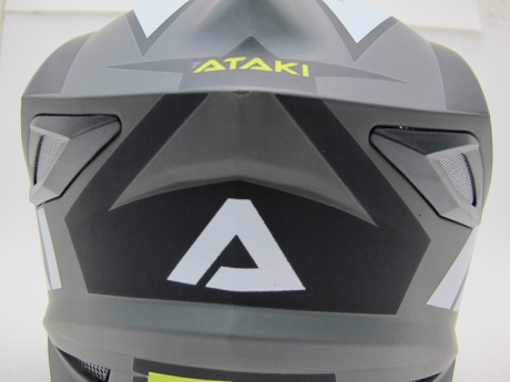 Шлем кроссовый Ataki JK801 Rampage серый/желтый матовый (16081321678181)