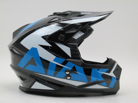 Шлем кроссовый Ataki JK801 Rampage серый/синий глянцевый (1608132265854)