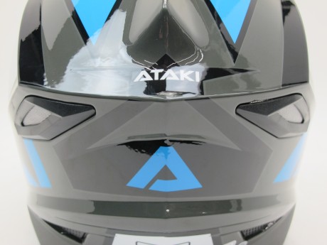 Шлем кроссовый Ataki JK801 Rampage серый/синий глянцевый (16081322688122)