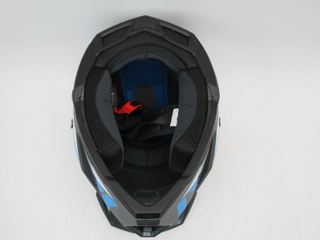Шлем кроссовый Ataki JK801 Rampage серый/синий глянцевый (16081322693623)