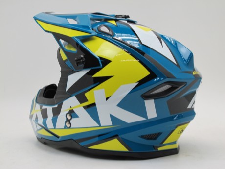 Шлем кроссовый Ataki JK801 Rampage синий/желтый глянцевый (16081323365411)
