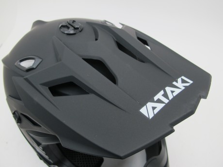 Шлем (кроссовый) Ataki JK801 Solid черный матовый (16081324773524)