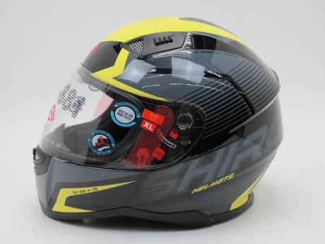 Шлем интеграл SHIRO SH-881 FUJI черный/желтый (16088314946061)