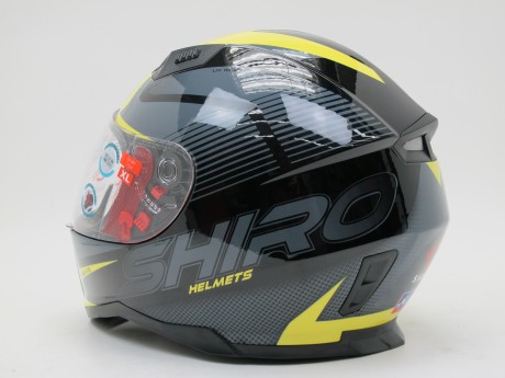 Шлем интеграл SHIRO SH-881 FUJI черный/желтый (16088314946971)