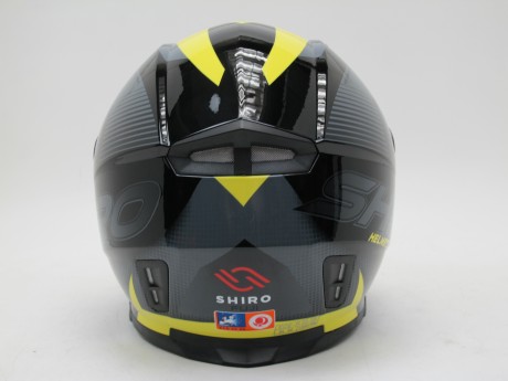 Шлем интеграл SHIRO SH-881 FUJI черный/желтый (16088314951054)