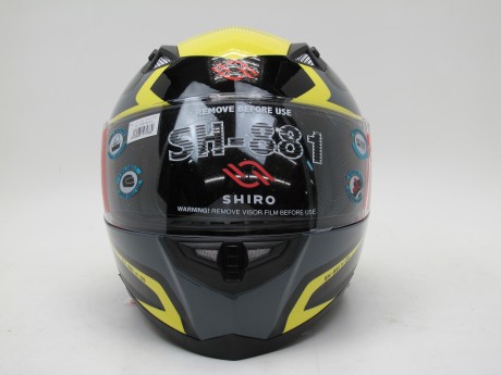 Шлем интеграл SHIRO SH-881 FUJI черный/желтый (16088314957453)