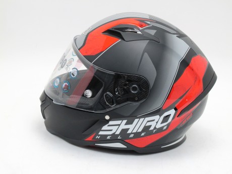 Шлем интеграл SHIRO SH-890 INFINITY+(Пинлок)  black/red (16158182459084)