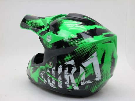 Шлем кросс SHIRO MX-305 SILS black/green (16088873818146)