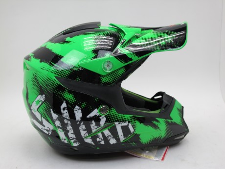 Шлем кросс SHIRO MX-305 SILS black/green (16088873825091)