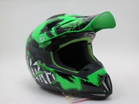 Шлем кросс SHIRO MX-305 SILS black/green (1608887382639)