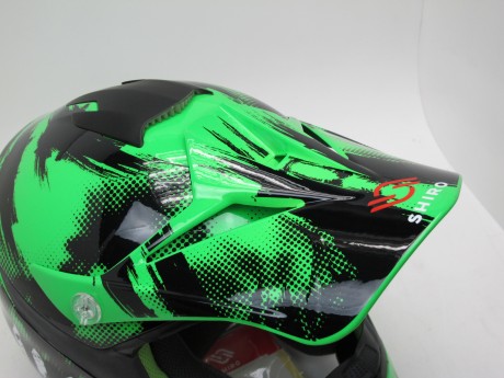 Шлем кросс SHIRO MX-305 SILS black/green (16088873829812)