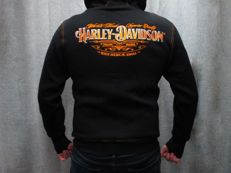 Толстовка Harley Davidson Trade Mark black/orange (16124571525966)