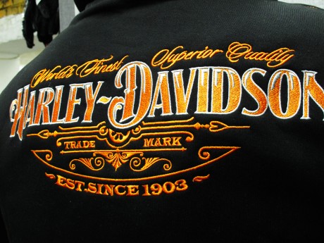 Толстовка Harley Davidson Trade Mark black/orange (1612457152993)