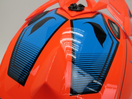 Шлем KIOSHI Holeshot 801 Оранжевый/синий (16122624725372)