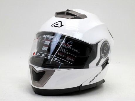 Шлем модуляр Acerbis SEREL FLIP UP WHITE (с солнцезащитными очками) (16183890508199)