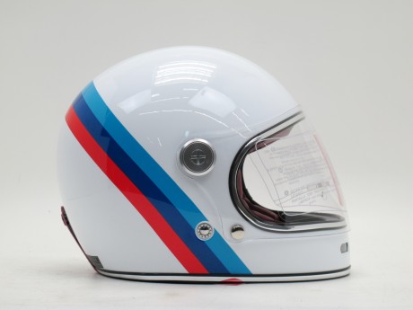 Шлем Beon Vintage F1 White/Red Blue (16192669576339)
