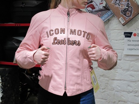 Куртка ICON Bombshell Leather Jacket - Blush (16208083961701)