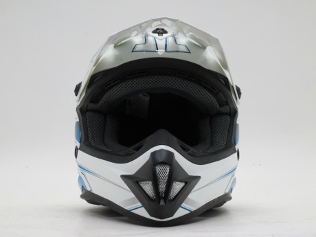 Детский кроссовый шлем ATAKI SC-15 Rift White Gloss/Blue (16221250450667)