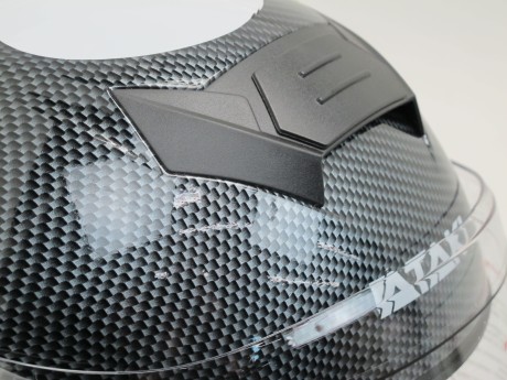 Шлем открытый со стеклом Ataki JK526 Carbon глянцевый черный/серый (16221264234581)